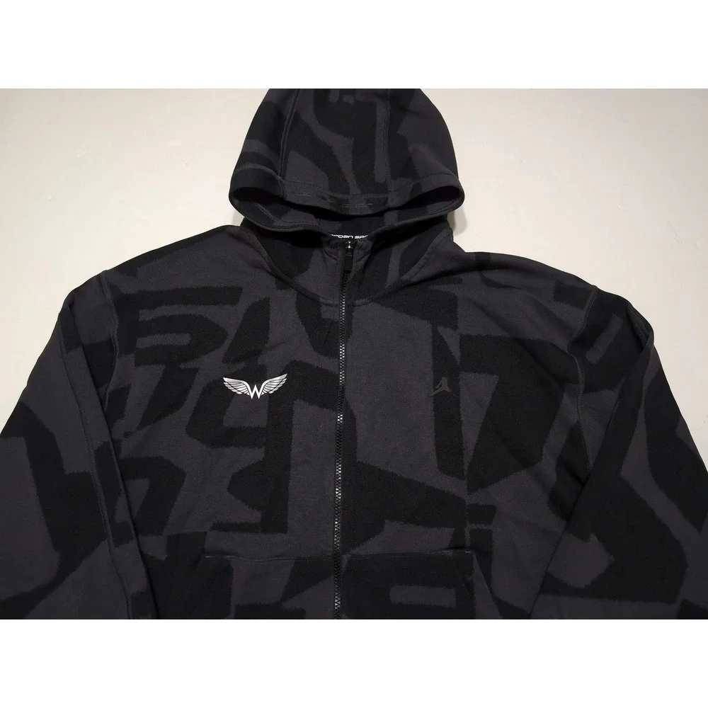 NIKE JORDAN x Javon Wanna Walton Hoodie Jacket FV8620 Gray Black Boxing XL